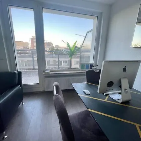 Duesseldorf Messe/Airport Penthouse 100Qm Terrasse Apartmán Düsseldorf