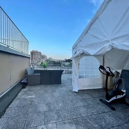 Apartmán Duesseldorf Messe/Airport Penthouse 100Qm Terrasse Düsseldorf